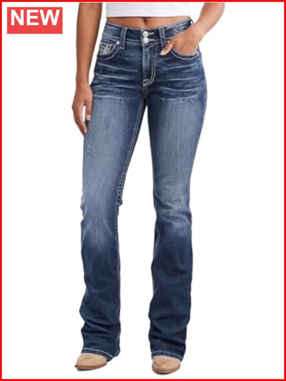 High Waist Boot Cut Jeans Flare Denim Pants